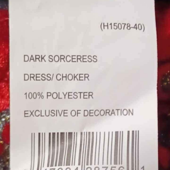 Dark Sorceress Velvet Women Costume One Size Adult - Picture 7 of 7